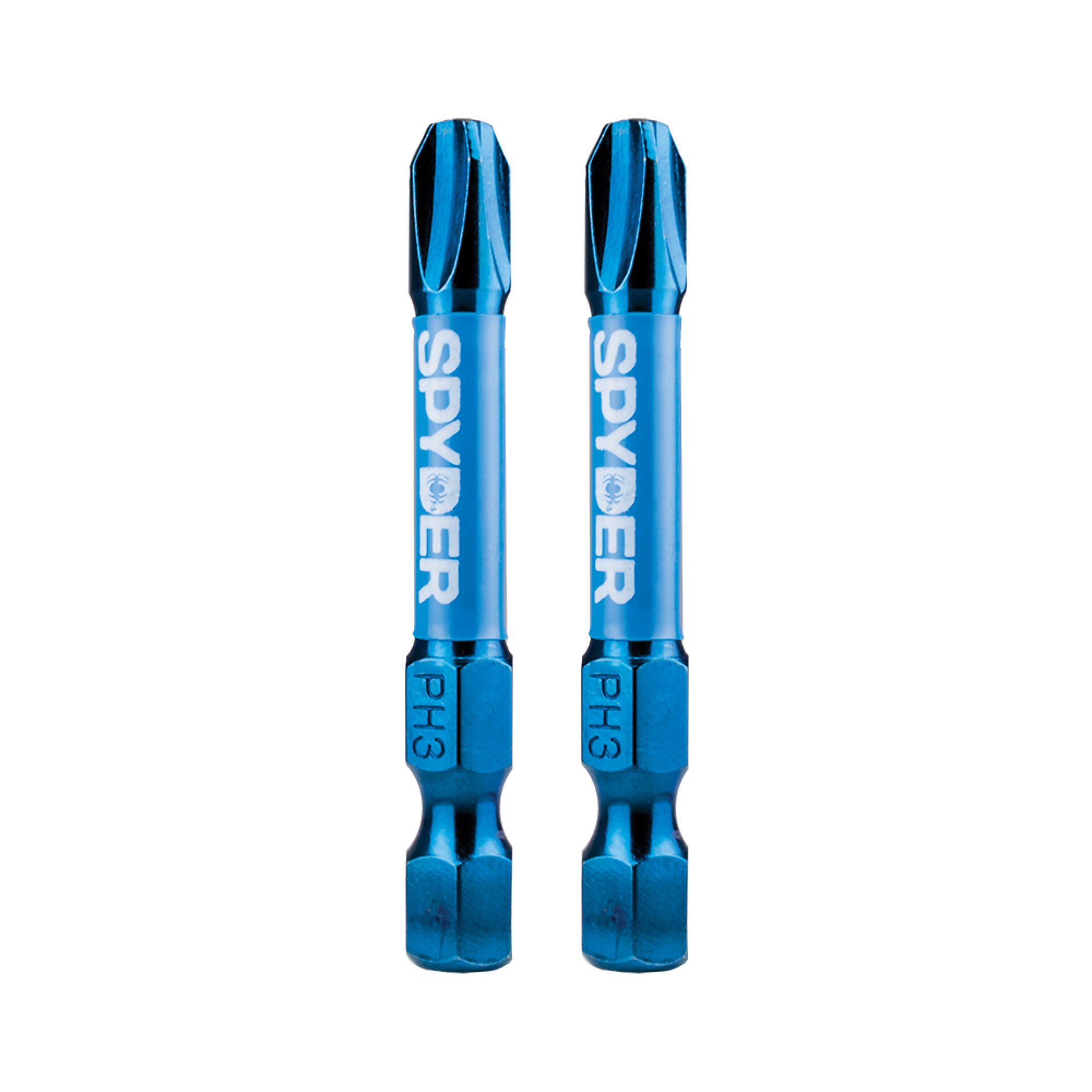 SPYDER Mach-Blue™, 2Pc 1/4in. X 2in. Mach-Blue Impact Driver Bit, Ph3 Included (qty.) 2 Model# 19047